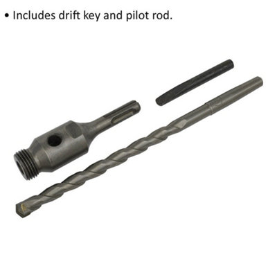 Standard SDS Plus Adaptor Kit - Includes Drift Key and Pilot Rod - Hole Saw Set
