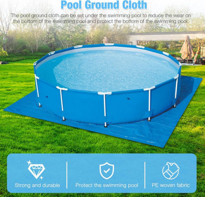 Standard Size 3m x 5m Waterproof Square Pool Base Mat Foldable ...