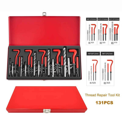 STANDARD THREAD REPAIR KIT, HELICOIL THREAD INSERTS, TAP AND DRILL BIT ...