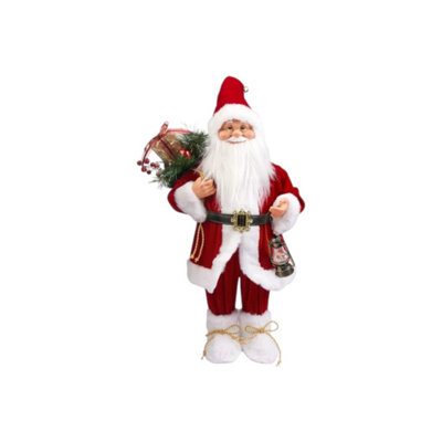 Standing Christmas Santa With Lantern