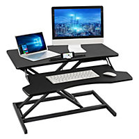 Standing Desk Converter, Height Adjustable Sit Stand Desk with Keyboard Tray and Phone Holder for Laptop Computer Monitor(28 Inch)