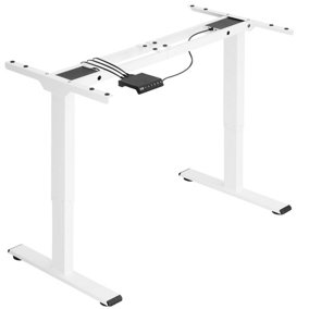 Standing Desk Frame - electrically height-adjustable, 2-stage, 100 kg load capacity  - white