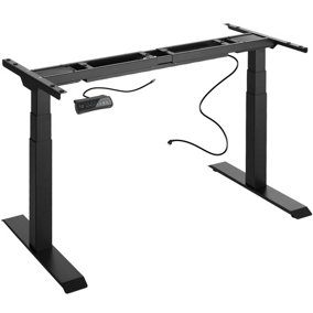 Standing Desk Frame - electrically height-adjustable with 2 motors - black