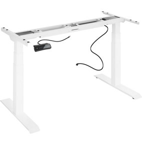 Standing Desk Frame - electrically height-adjustable with 2 motors - white