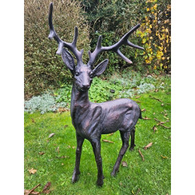 Standing Stag Buck Ornament cast from Aluminium Large