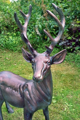 Standing Stag Buck Ornament cast from Aluminium