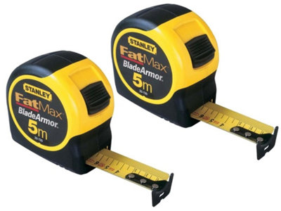 Stanley 0-33-720 Fatmax 2 x STA033720 5m Blade Armor Metric Only Tape ...