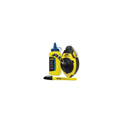 Stanley 0-47-681 FatMax Chalk Line & Blue Builders Chalk 30m