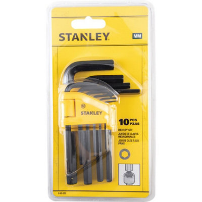 STANLEY 0-69-253 Hexagon Key Set, 10 Piece (1.5-10mm) STA069253