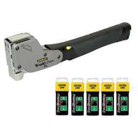 Stanley 0-PHT350 FatMax Hammer Tacker + TRA705T + 5000 Heavy Duty 8mm Staples
