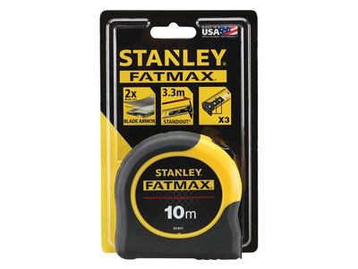 Stanley 10m FatMax Tape Measure Metric Only STA033811 0-33-811