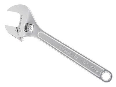 STANLEY 300mm Adjustable Wrench with Metric and Imperial Scales