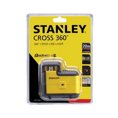 Stanley 360 Cross Line Laser Level Red Beam with Bracket & Pouch STHT77504-1