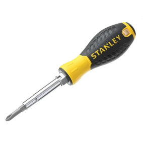 Stanley 6 Way Multi-Screwdriver Black/Yellow (One Size)