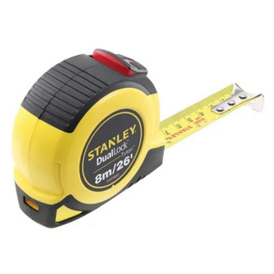 Stanley 8m 26ft DualLock Tylon Tape Measure Metric and Imperial STA036807