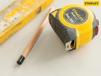 Stanley 8m 26ft DualLock Tylon Tape Measure Metric and Imperial STA036807