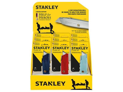 Stanley 99E Counter Display with 12 Ergonomic Retractable Cutting Tools