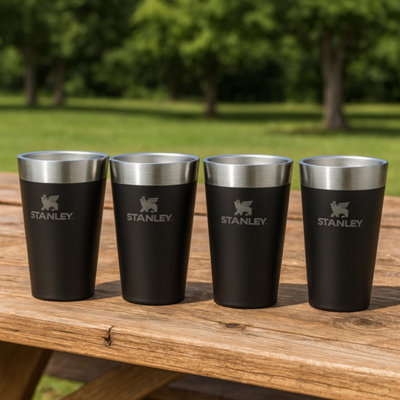 STANLEY Stacking Pints 4個セット Stanley Adventure Stacking Tumbler Set (4) Black 0.47L