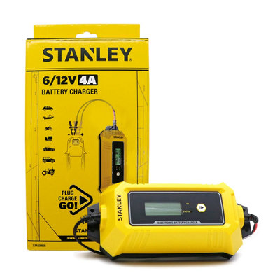 Stanley Automotive Battery Charger 6-12V - 4A | DIY at B&Q