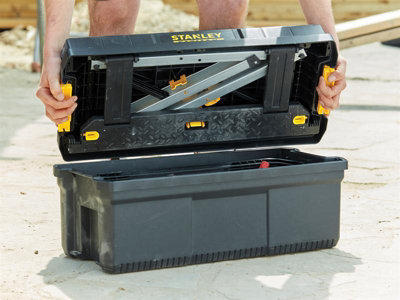 STANLEY FATMAX 25 in. 3-in-1 Step Stool, Tool Box and Tote FMST81083-1