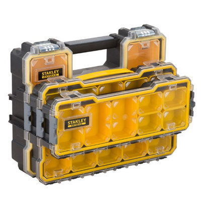 Stanley Fatmax Pro Waterproof Organiser Latch and Seal Triple Pack