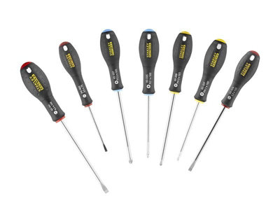 Stanley FatMax Screwdriver Set 7 Piece Flared Pozi Parallel STA065438 0-65-438