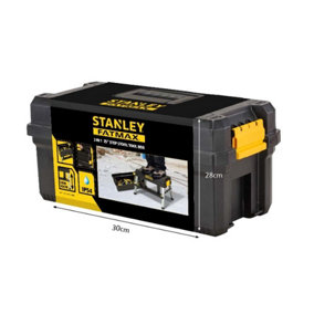 Stanley Fatmax Step Up Storage Toolbox Stool 150kg Standing Capacity FMST81083-1