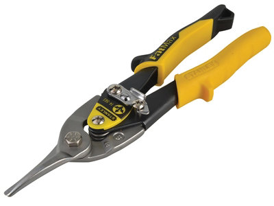 Stanley FMHT9-14563 Yellow Aviation Snips & Holster Straight Cut 250mm 10in
