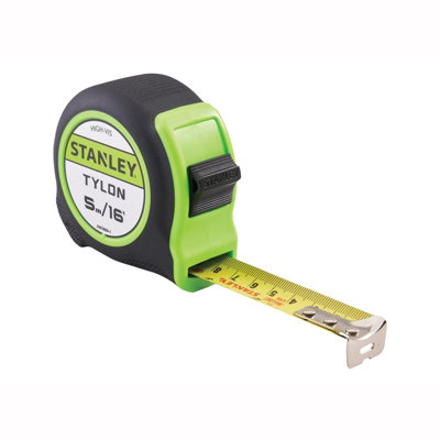 Stanley Hi-Vis 5m 16ft Tylon Tape Measure Green STA130602HG XMS24HVTAPE5