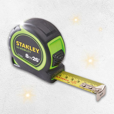 Stanley Hi-Vis Tylon Pocket Tape 8m (26') - XMS23TAPE8