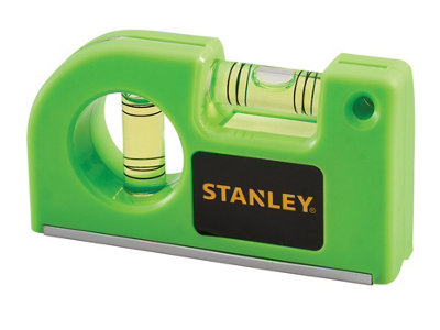 Stanley Magnetic Pocket Spirit Level Hi-Vis Green