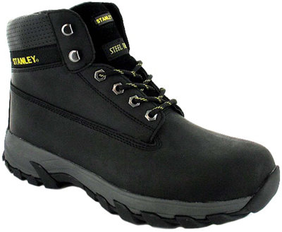 Stanley Mens Safety Boots Hartford Leather Lace Up black