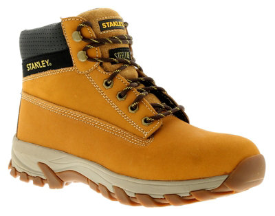 Stanley Mens Safety Boots Hartford Leather Lace Up honey