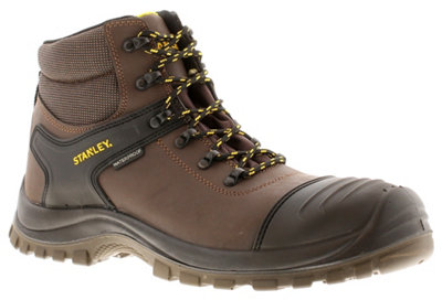 Stanley Mens Safety Boots Rchmond Leather Lace Up  brown