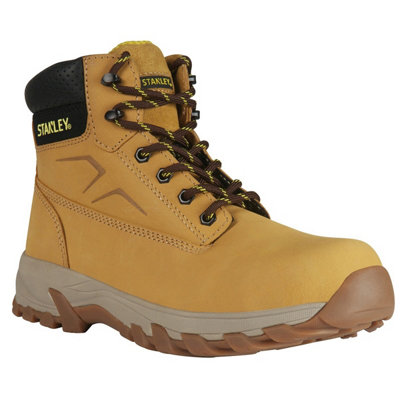 Stanley Men's Berkeley Safety Boot - Ankle-High Full Lace-Up Work Boot (UK 9 / EU 43, Honey Color)