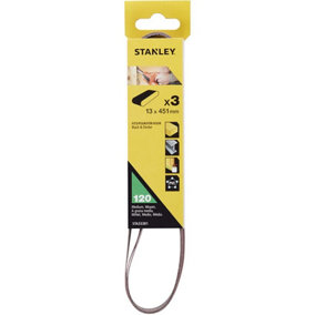 Stanley PowerFile Sanding Belts Fine 120g 451mm x 13mm KA290 KA900 STA33381-XJ