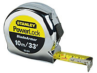 Stanley Powerlock 10m 33' Tape Measure Blade Armor 0-33-531 STA033531