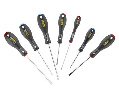 Stanley Screwdrivers STA065425 Fatmax Parallel / Flared / Pozi 7 Piece 0-65-425