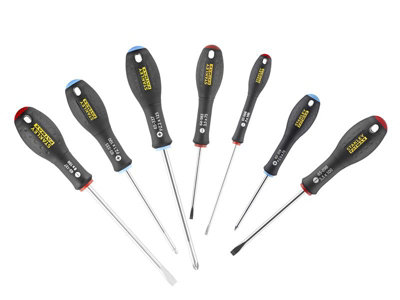 Stanley Screwdrivers STA065425 Fatmax Parallel / Flared / Pozi 7 Piece 0-65-425