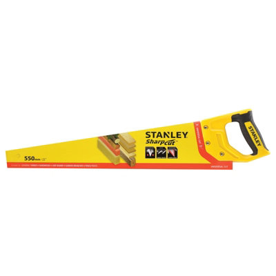 Stanley Sharpcut Handsaw 22 Inch 550mm 7TPI STA120368 1-20-368 STHT20368-1