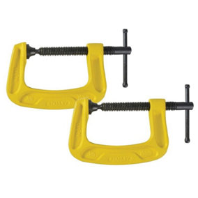 Stanley STA083033 Pack of 2 x Bailey G Clamp 75mm 0-83-033 Twin Pack