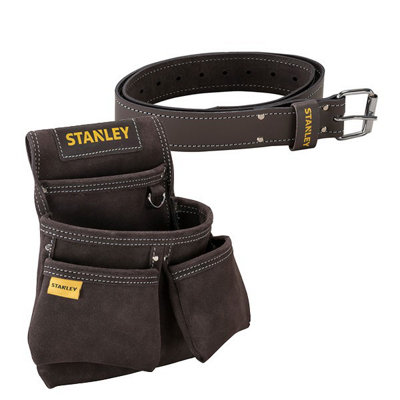 Stanley STA180116 STA180119 Leather Belt + Leather Double Nail Screw Tool Pouch