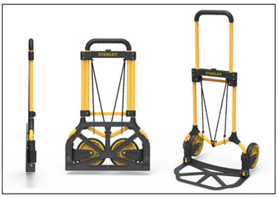 Stanley SXWTDFT582 Folding Hand Truck, Yellow, 90 kg DIY at B&Q