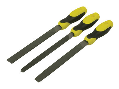Blue Spot 5-Piece Engineer's File Set With Rubber Grip Handles - 200mm