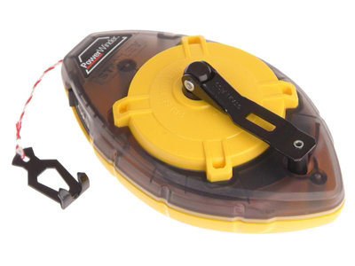 Stanley Tools 30M Power Winder Chalk Line with Durable Stainless Steel Hook