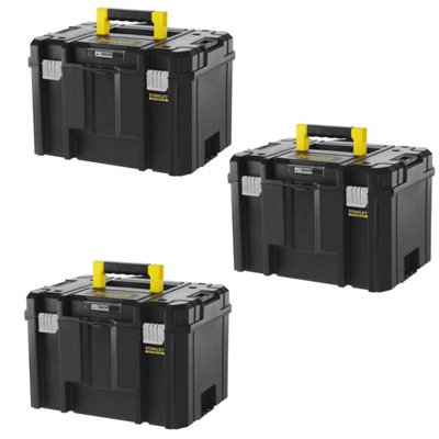 Stanley x3 FatMax PRO-STACK Deep Box 22.2 Litre Toolboxes STS171971 ...