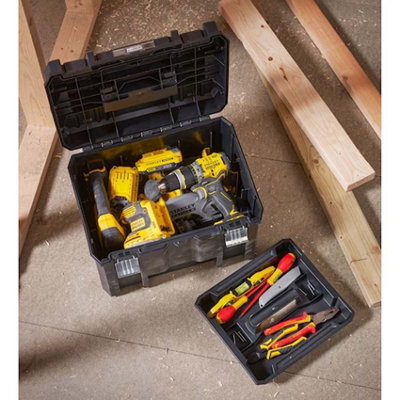 Stanley x3 FatMax PRO-STACK Deep Box 22.2 Litre Toolboxes STS171971 ...