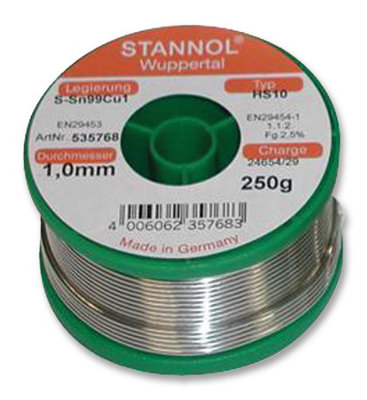 STANNOL - Lead Free Solder Wire 1.0mm, 250g