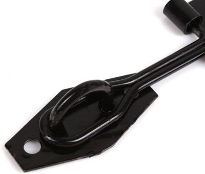 Staple Padlock Security Black Gate & Door Latch - Wire Hasp and Staple ...