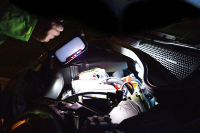 Star Booster - Rechargeable, Multifunctional Car Jump Starter with LED Torch, Flood & Flashing Light, and built-in USB Powerbank